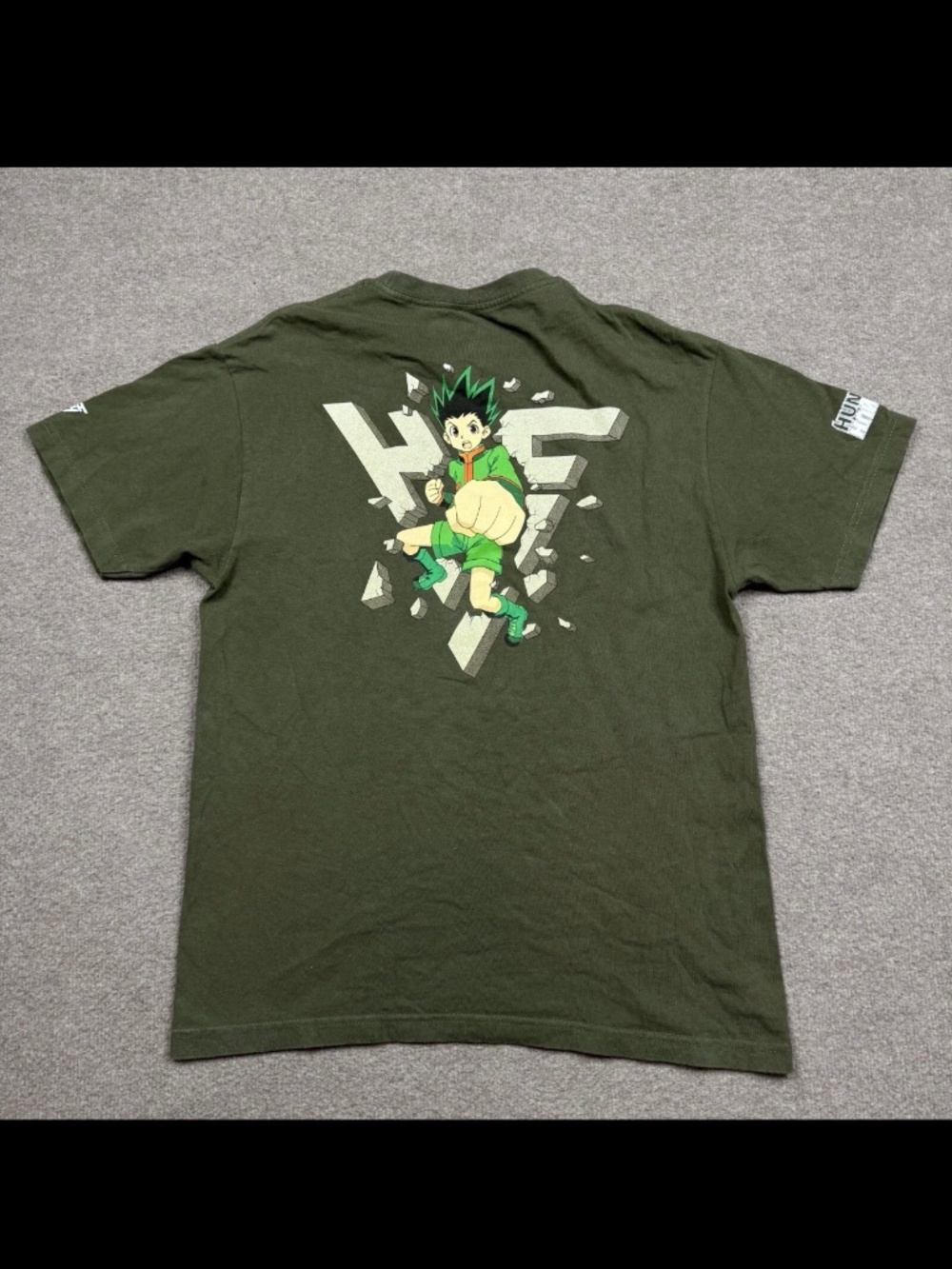 Hunter x Hunter Mens Shirt Size L Green Gon Short Sleeve Hypland Graphic Tee